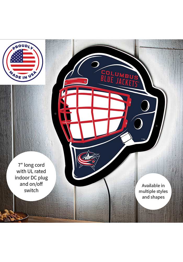 Columbus Blue Jackets 15.6x19 Goalie Mask Light Up Sign