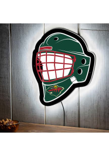 Minnesota Wild 15.6x19 Goalie Mask Light Up Sign