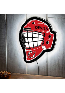 New Jersey Devils 15.6x19 Goalie Mask Light Up Sign