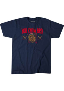 Jose Ramirez Cleveland Guardians Navy Blue You Know Bro Short Sleeve Fashion Player T Shirt