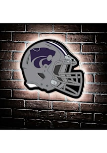 K-State Wildcats 19.5x15 Helmet Light Up Sign - Purple