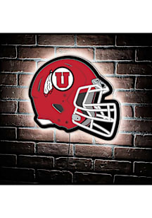 Utah Utes 19.5x15 Helmet Light Up Sign - Red