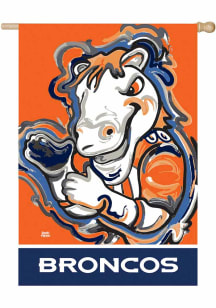Denver Broncos Justin Patten Suede Silk Screen Flag