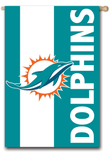 Miami Dolphins Embellished Applique Flag