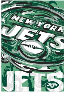 New York Jets Justin Patten Suede Logo Silk Screen Flag