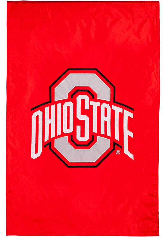 Ohio State Buckeyes Red Logo Applique Flag - 1414576