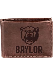 Baylor Bears Leather Mens Bifold Wallet