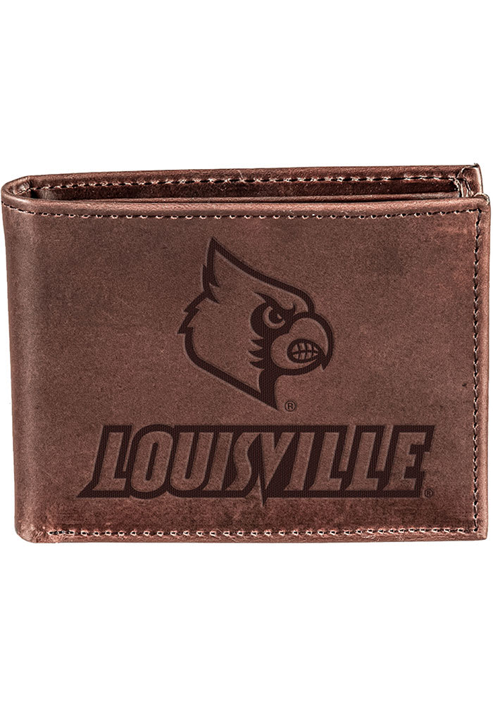 Louisville Cardinals Leather Mens Bifold Wallet