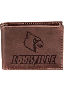 Louisville Cardinals Leather Mens Bifold Wallet