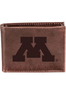 Minnesota Golden Gophers Leather Mens Bifold Wallet