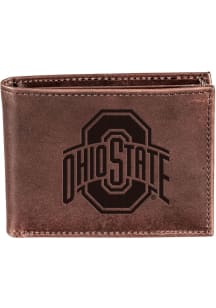 Ohio State Buckeyes Leather Mens Bifold Wallet