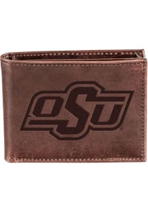 Oklahoma State Cowboys Leather Mens Bifold Wallet
