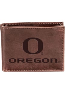 Oregon Ducks Leather Mens Bifold Wallet