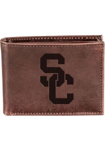 USC Trojans Leather Mens Bifold Wallet