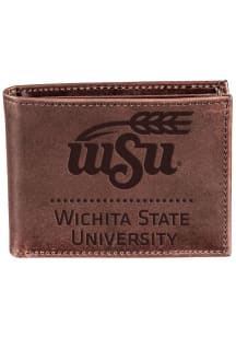 Wichita State Shockers Leather Mens Bifold Wallet