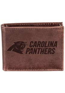 Carolina Panthers Leather Mens Bifold Wallet