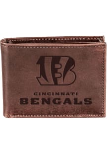 Cincinnati Bengals Leather Mens Bifold Wallet