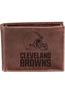 Cleveland Browns Leather Mens Bifold Wallet