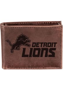 Detroit Lions Leather Mens Bifold Wallet