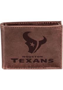 Houston Texans Leather Mens Bifold Wallet