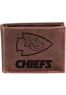 Kansas City Chiefs Leather Mens Bifold Wallet
