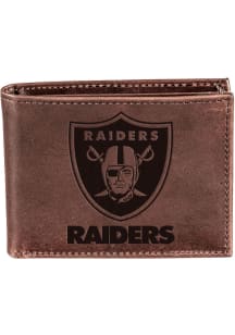 Las Vegas Raiders Leather Mens Bifold Wallet
