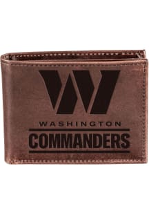 Washington Commanders Leather Mens Bifold Wallet