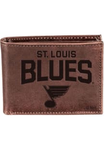 St Louis Blues Leather Mens Bifold Wallet