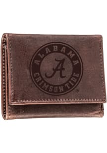 Alabama Crimson Tide Leather Mens Trifold Wallet