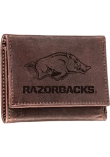 Arkansas Razorbacks Leather Mens Trifold Wallet