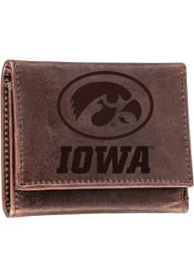 Iowa Hawkeyes Leather Mens Trifold Wallet