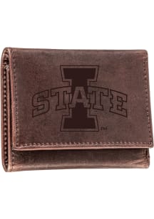 Iowa State Cyclones Leather Mens Trifold Wallet