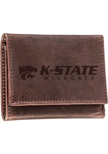 K-State Wildcats Leather Mens Trifold Wallet