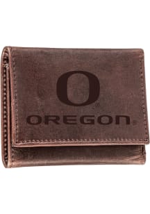 Oregon Ducks Leather Mens Trifold Wallet