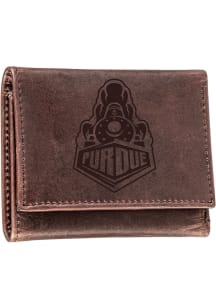 Purdue Boilermakers Leather Mens Trifold Wallet