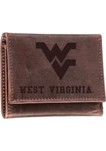 West Virginia Mountaineers Leather Mens Trifold Wallet