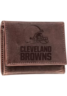 Cleveland Browns Leather Mens Trifold Wallet
