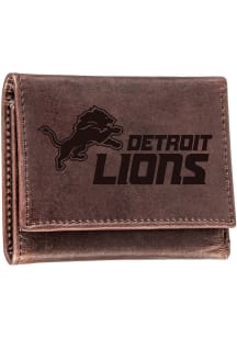 Detroit Lions Leather Mens Trifold Wallet