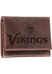 Minnesota Vikings Leather Mens Trifold Wallet