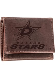 Dallas Stars Leather Mens Trifold Wallet