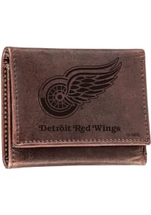 Detroit Red Wings Leather Mens Trifold Wallet
