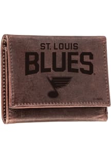 St Louis Blues Leather Mens Trifold Wallet