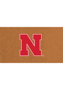 Red Nebraska Cornhuskers Full Color Coir Door Mat