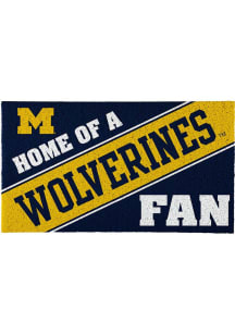 Navy Blue Michigan Wolverines Home of a Fan Door Mat