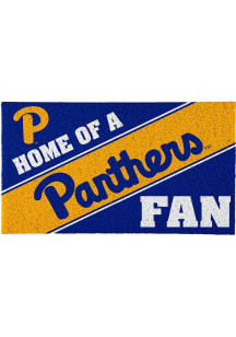 Yellow Pitt Panthers Home of a Fan Door Mat