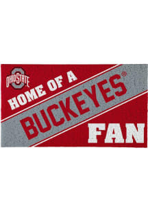 Red Ohio State Buckeyes Home of a Fan Door Mat