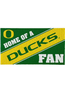 Green Oregon Ducks Home of a Fan Door Mat