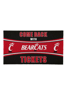 Black Cincinnati Bearcats Come Back With Tickets Door Mat