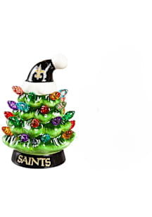 New Orleans Saints 4"  Christmas Tree Tabletop Ornament - Black