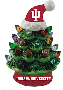 White Indiana Hoosiers Light Up Tree Ornament Ornament